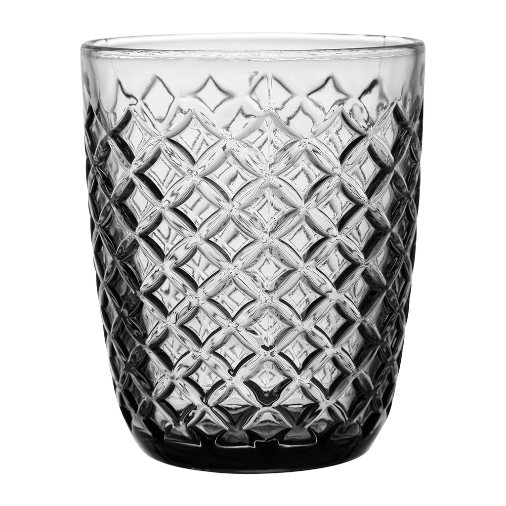 Côté Table Gobelet Arlequin Gris En Verre 1 Côté Table Gobelet Arlequin Gris En Verre