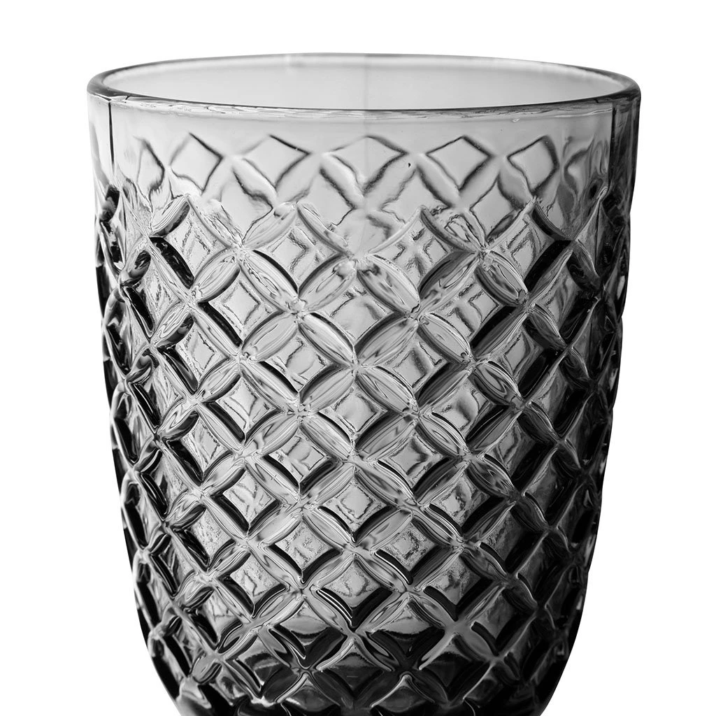 Côté Table Gobelet Arlequin Gris En Verre 2 Côté Table Gobelet Arlequin Gris En Verre – Image 2