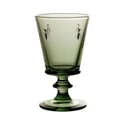 Côté Table Verre à Vin Abeilles Vert En Verre