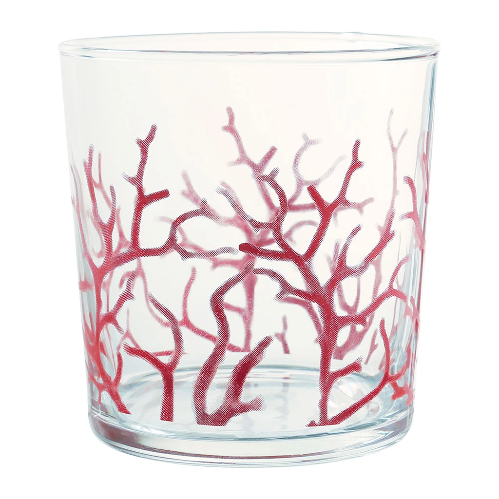 Côté Table Gobelet Corail Bodega Rouge En Verre 1 Côté Table Gobelet Corail Bodega Rouge En Verre