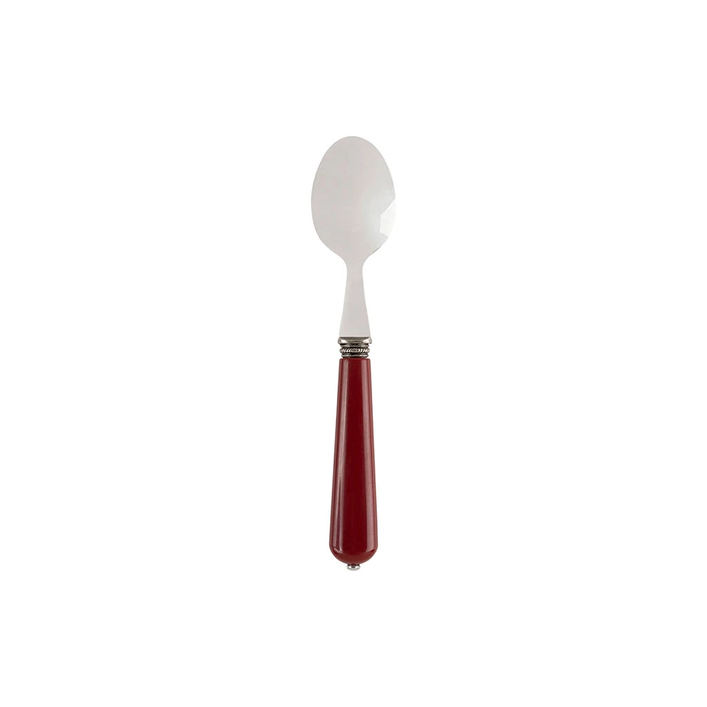 Côté Table Cuillere Cafe Lucie Rouge En Inox 1 Côté Table Cuillere Cafe Lucie Rouge En Inox