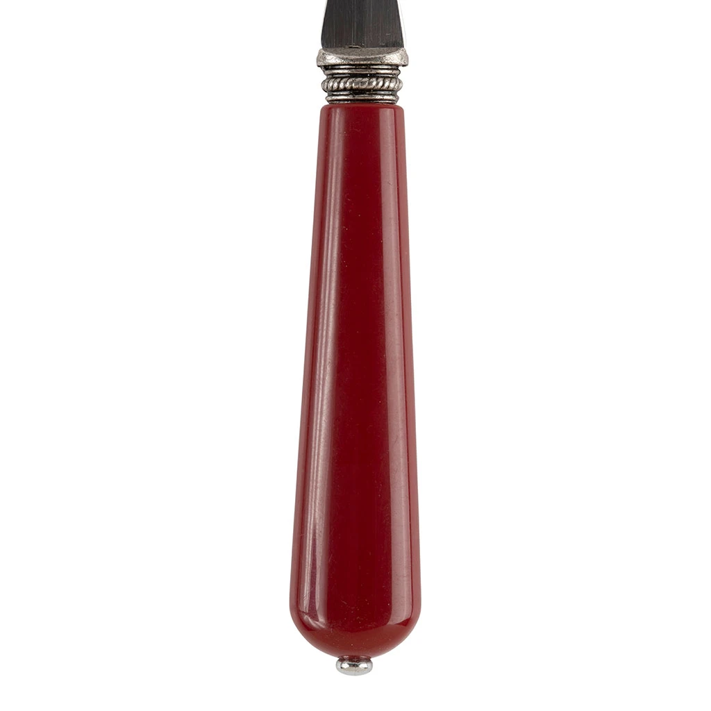 Côté Table Cuillere Cafe Lucie Rouge En Inox 2 Côté Table Cuillere Cafe Lucie Rouge En Inox – Image 2