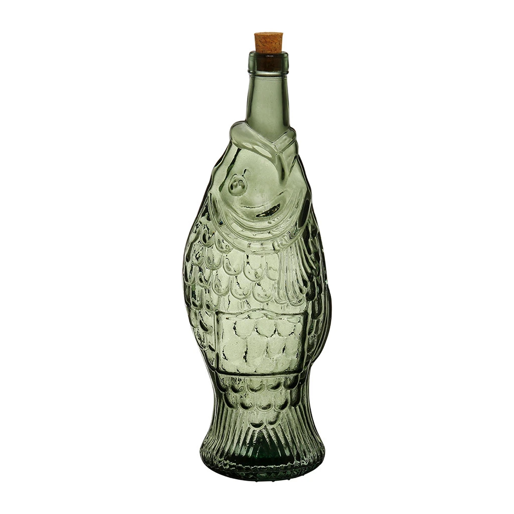 Côté Table Bouteille Poisson Sauge 1.1l En Verre Recyclé 1 Côté Table Bouteille Poisson Sauge 1.1l En Verre Recyclé