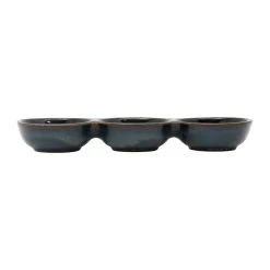 Côté Table Coupelle Triple Flore Bleu 24x8xh3cm Gres