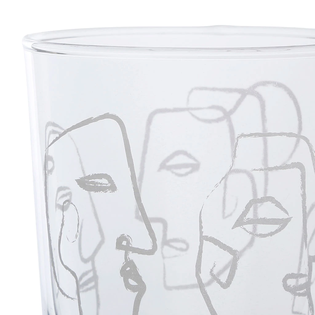 Côté Table Gobelet Visage Bodega Blanc 35.5cl En Verre 3 Côté Table Gobelet Visage Bodega Blanc 35.5cl En Verre – Image 3