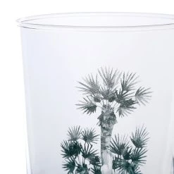 Côté Table Gobelet Palmier Bodega Petrole 35.5cl En Verre -AMEFA Magasin 37904 DET01 WEB