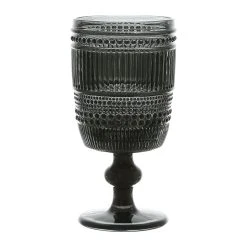 Côté Table Verre à Pied En Verre Fumé 30cl - Strie