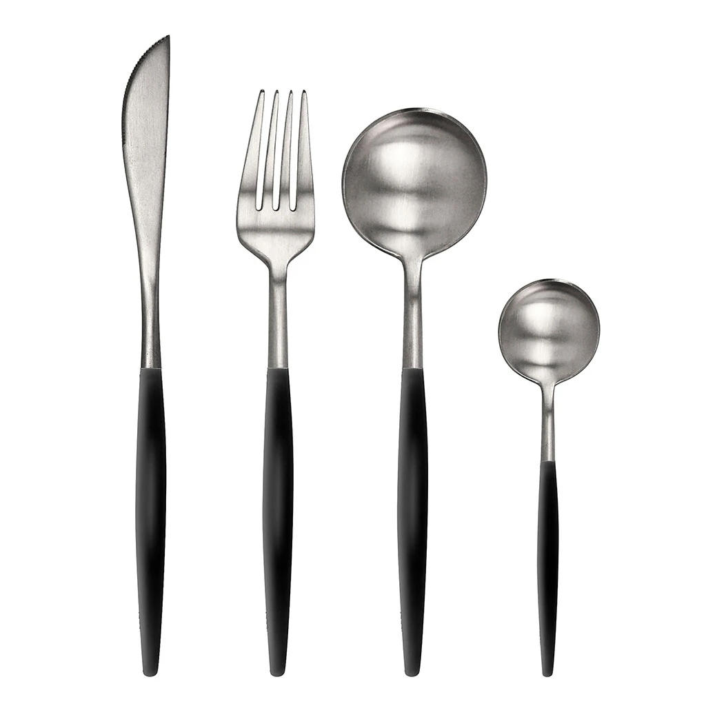 TARRERIAS BONJEAN Ménagère 16 Pièces En Inox Et Noir - Mazarin 1 TARRERIAS BONJEAN Ménagère 16 Pièces En Inox Et Noir - Mazarin