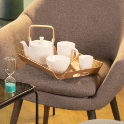 Table Passion Lot De 4 Mugs En Porcelaine Blanc - Snow -AMEFA Magasin 608071 FRN03 WEB