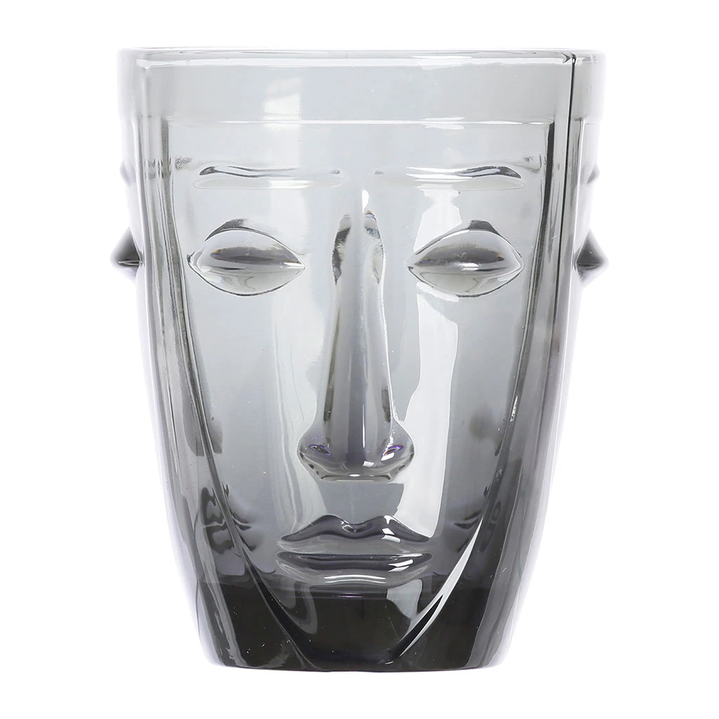 Opjet Verre Gobelet Visage Noir 1 Opjet Verre Gobelet Visage Noir