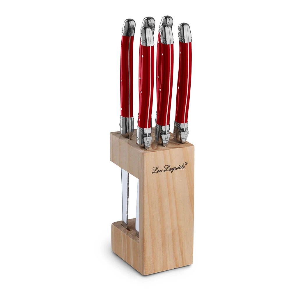 AMEFA Bloc 6 Couteaux Steak En Acier Rouge - Tradition 1 AMEFA Bloc 6 Couteaux Steak En Acier Rouge - Tradition