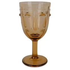Alternative view of Opjet Verre à Pied Visage Ambre