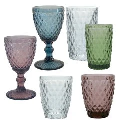 Alternative view of Sibo Homeconcept Verre A Pied Diamond 34cl Poudre