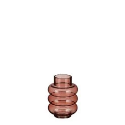 Mica Décorations Verre Vase Marron D10xh14cm