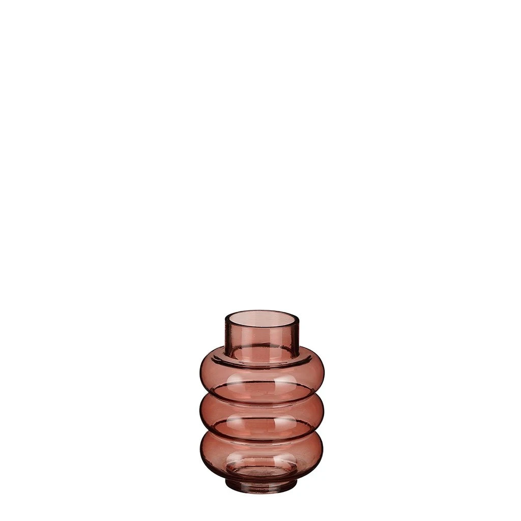 Mica Décorations Verre Vase Marron D10xh14cm 1 Mica Décorations Verre Vase Marron D10xh14cm