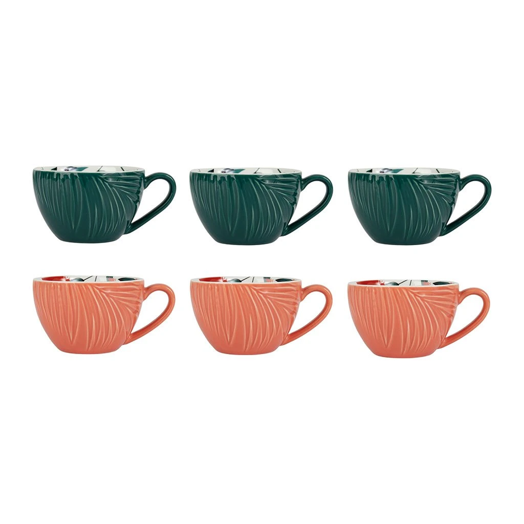 SEMA DESIGN Tasse Cafe X6 Cof Pep's Pop Emeraude Et Corail 10cl 1 SEMA DESIGN Tasse Cafe X6 Cof Pep's Pop Emeraude Et Corail 10cl