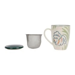 SEMA DESIGN Tisaniere Avec Filtre X2 Tropic'art Vert Et Blanc 30cl -AMEFA Magasin 75700 DET02 WEB