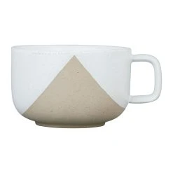 SEMA DESIGN Tasse à Thé Avec Support En Grès Indigo, Blanc Et Terracotta -courba -AMEFA Magasin 76109 DET02 WEB