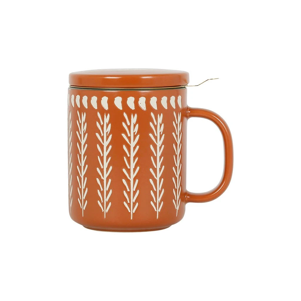 SEMA DESIGN Tisaniere En Grès Avec Filtre Terracotta - Romance Vegetal 1 SEMA DESIGN Tisaniere En Grès Avec Filtre Terracotta - Romance Vegetal