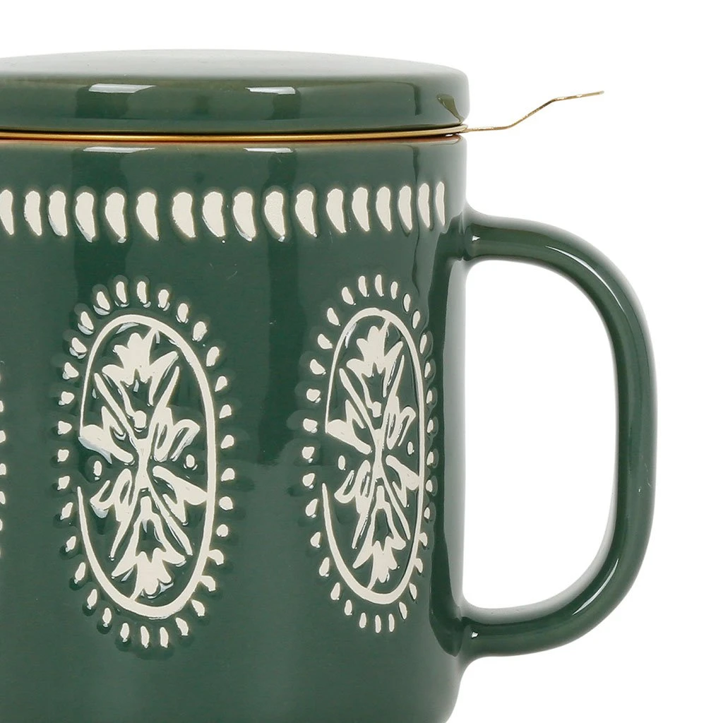 SEMA DESIGN Tisaniere En Grès Avec Filtre Vert - Romance Vegetal 2 SEMA DESIGN Tisaniere En Grès Avec Filtre Vert - Romance Vegetal – Image 2