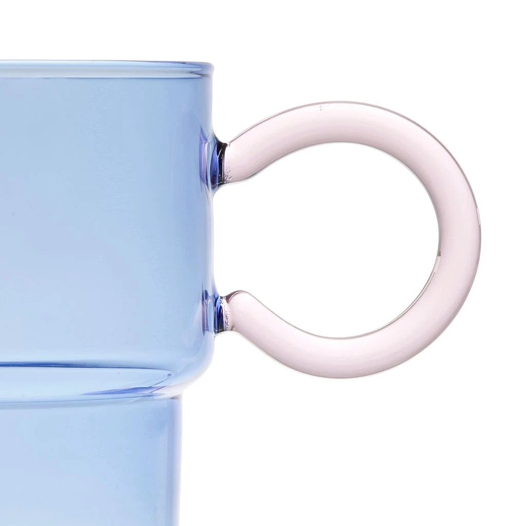 SEMA DESIGN Tasse à Thé En Verre Bleu Et Rose 33cl - Belle Vie 2 SEMA DESIGN Tasse à Thé En Verre Bleu Et Rose 33cl - Belle Vie – Image 2