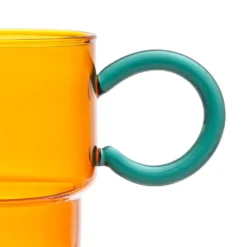 Alternative view of SEMA DESIGN Tasse à Thé En Verre Ambre Et émeraude 33cl - Belle Vie