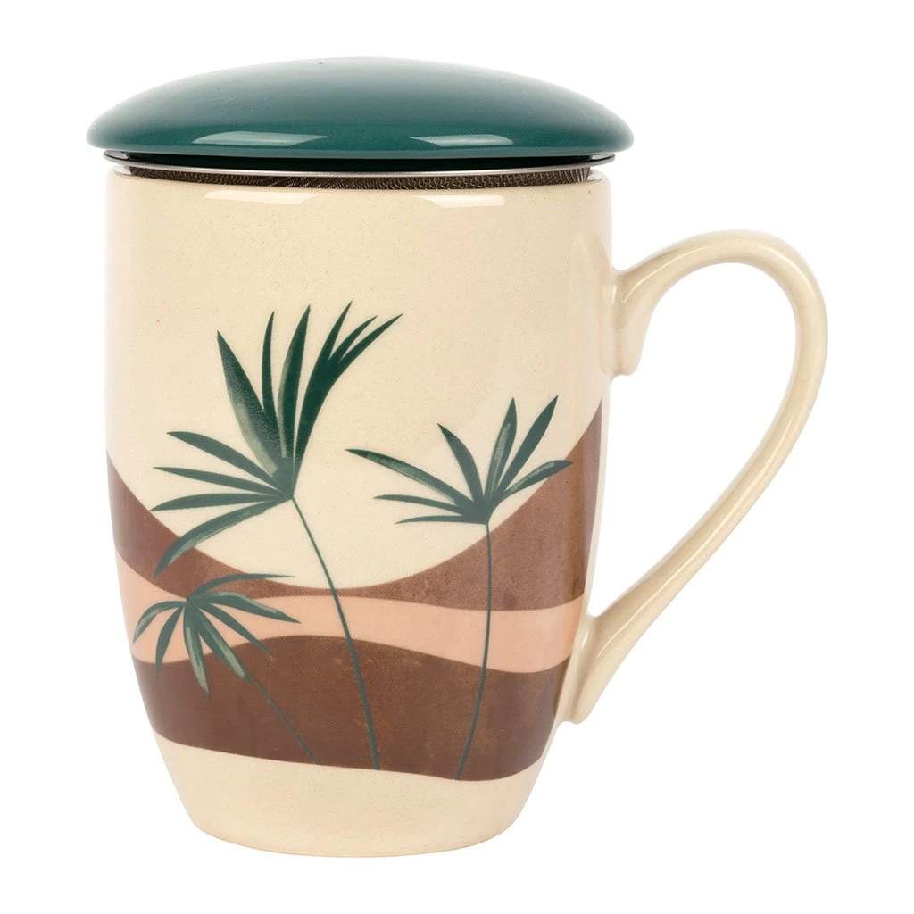 SEMA DESIGN Tisanière Terracotta Et Vert En Porcelaine Avec Filtre 37.5cl - Sweet Leaves 1 SEMA DESIGN Tisanière Terracotta Et Vert En Porcelaine Avec Filtre 37.5cl - Sweet Leaves