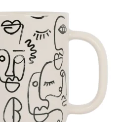 SEMA DESIGN Tisanière Visage Beige En Grès Avec Filtre 45cl -terre Brulée -AMEFA Magasin 76980 DET02 WEB