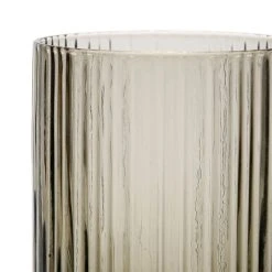 Alternative view of SEMA DESIGN Gobelet Strié Gris Fumé 35cl En Verre - Folky
